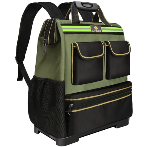 

Drado Tool Backpack, Tool Bag, Large Capacity, Handle, 2-Way, Divided, Multifunctional, Reinforced Plastic Bottom, Hard Oxford Cloth, Water-Repellent