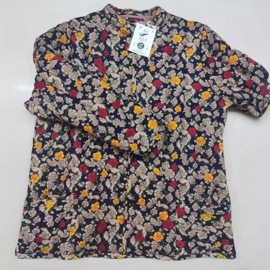 

Autumn and winter thickened floral cotton-padded clothes medium and old 2025 cotton-padded jackets medium and women s cotton-padded clothes floral XXXXXL