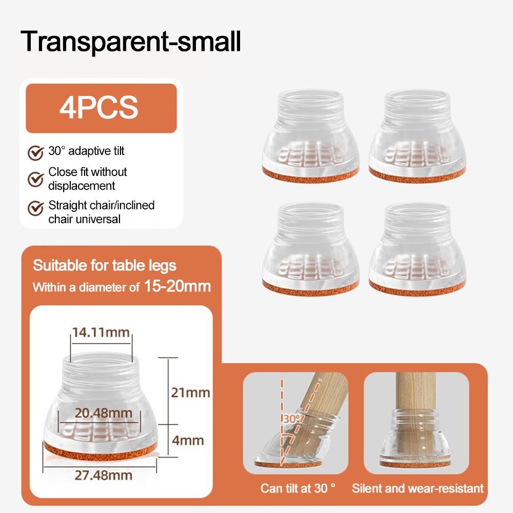 4pcs/set Anti-Scratch Anti-slip Mat Decreases Friction Feet Legs Pads  Household Chair Fittings