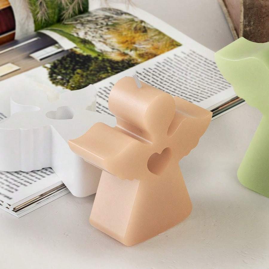 DIY Crystal Epoxy Resin Molds, Angel Mold, Fragrance Stone Plaster Candle, Heart Angel Silicone Mold