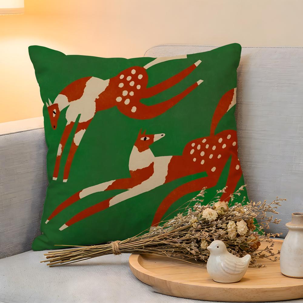 Cushion Cover Linen SkinFriendly Soft Decorative Case for Sofa Home Decor Vantage Abstract Anime Cute Pet Cat Dog Pillow Cover