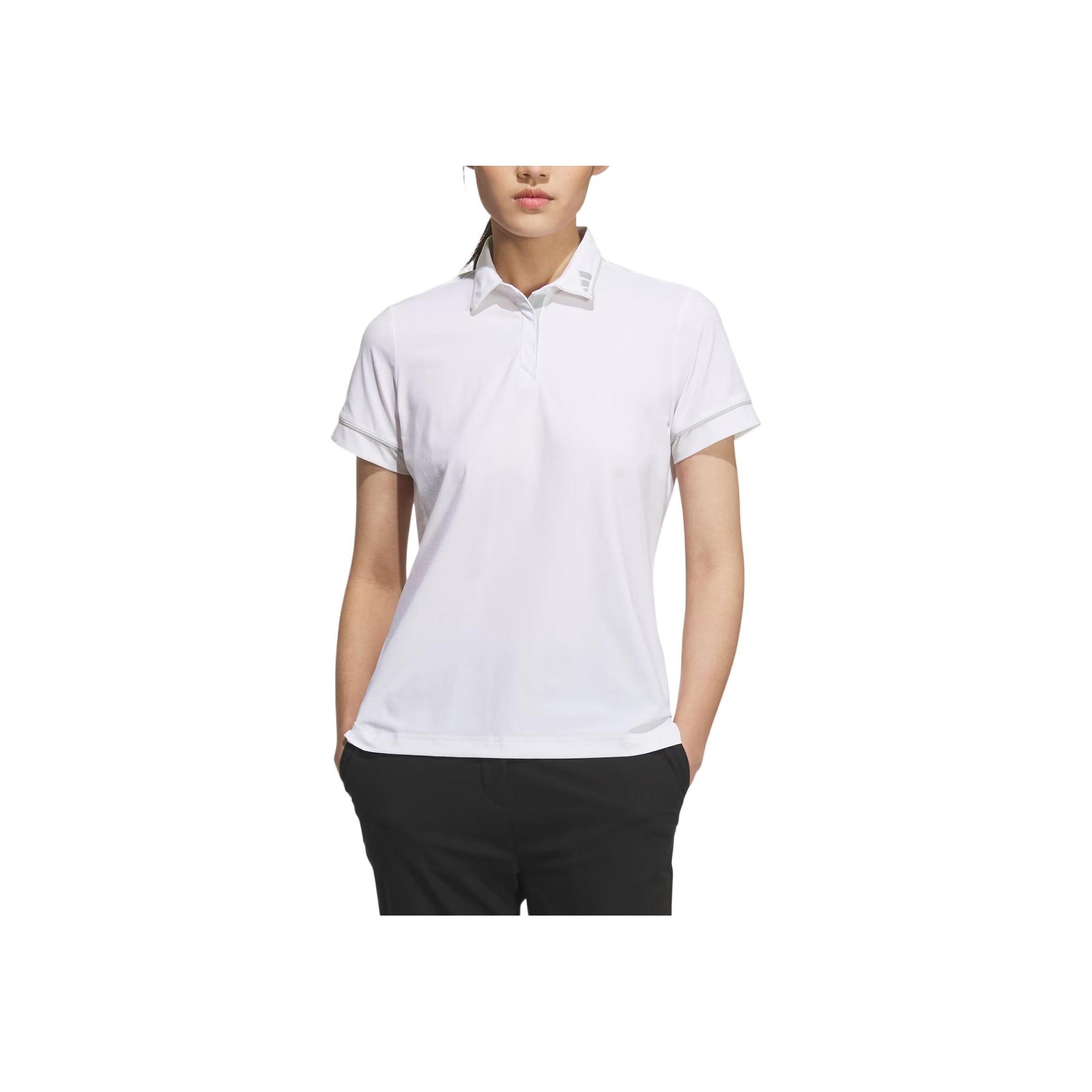 

Adidas Twistknit Comfortable Stylish Simple Short Sleeve Polo Shirt Women tops White JE8315 L