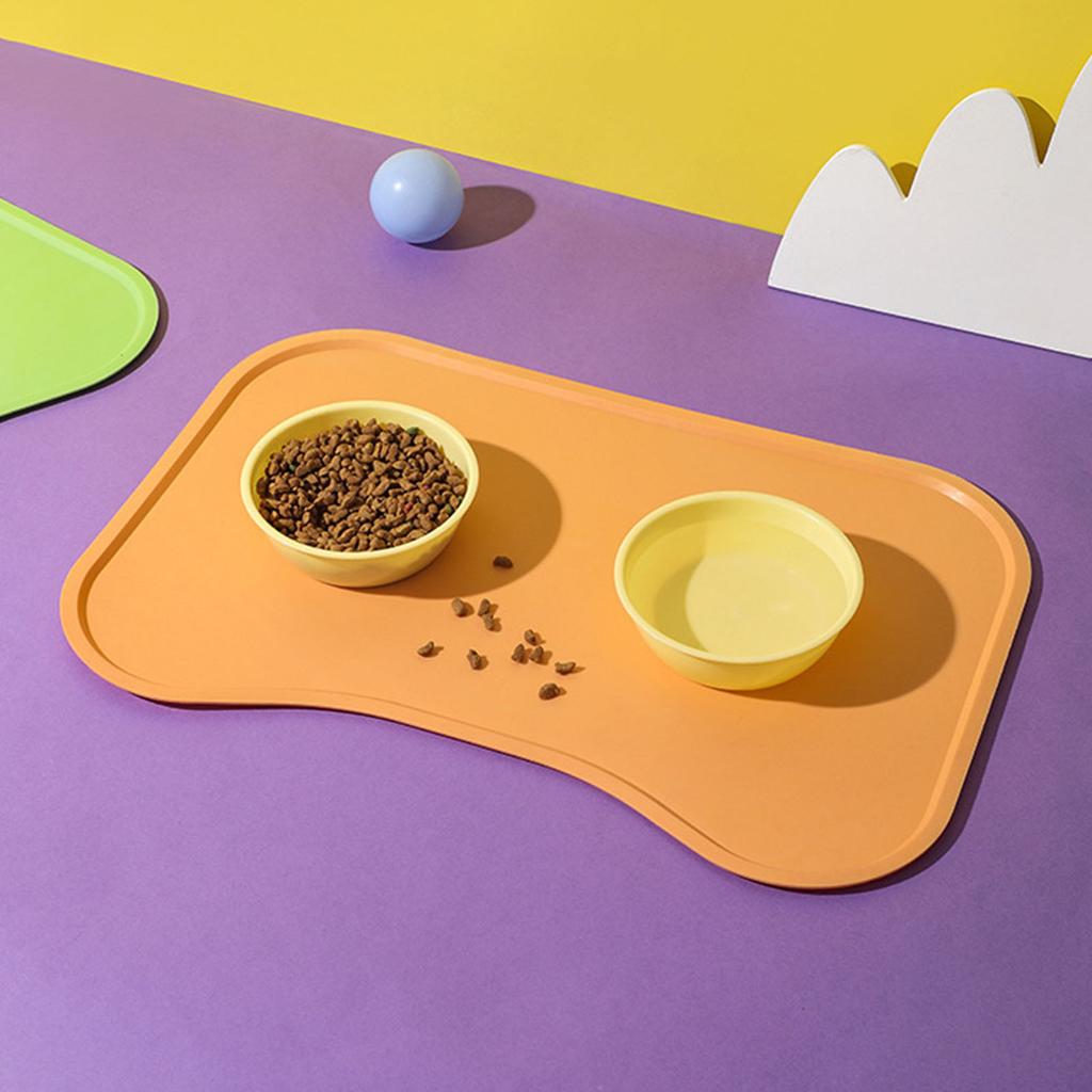 Pet Feeding Mat Waterproof Slip Resistance Silicone Dog Food Mat Cat Placemat for Floors