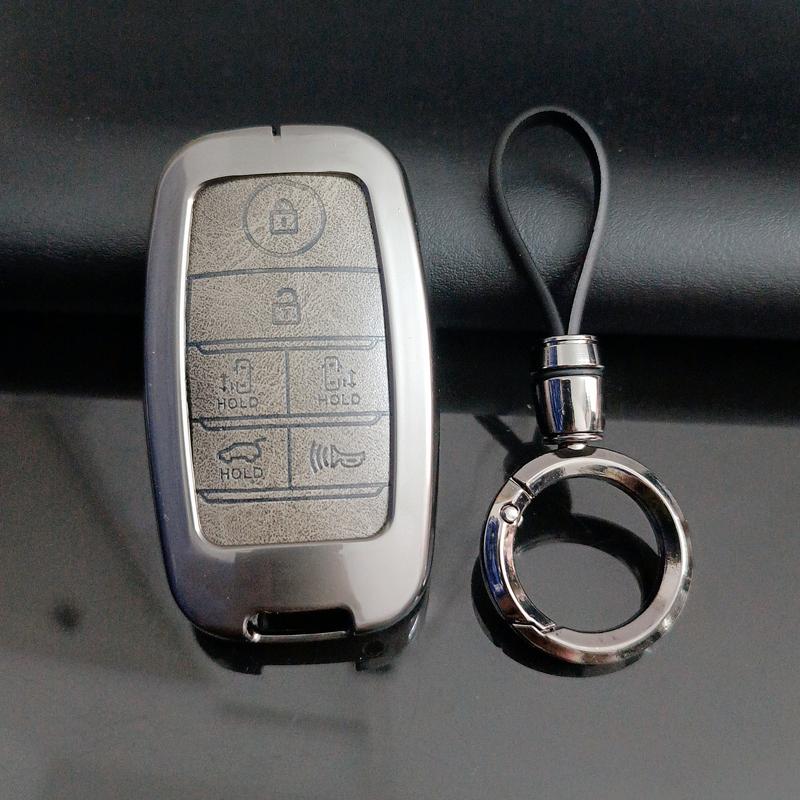 6 Button Remote Control Zinc Alloy Car Key Cover Holder for KIA Sedona Grand Carnival Sorento Shell Fob Key Case Protection Skin