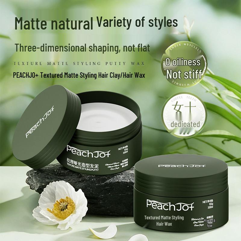 PEACH JO+ Matte Hair Clay Wax: Volumizing, Long-Lasting, Fresh Scent, Non-Damaging Styling Spray for Women.