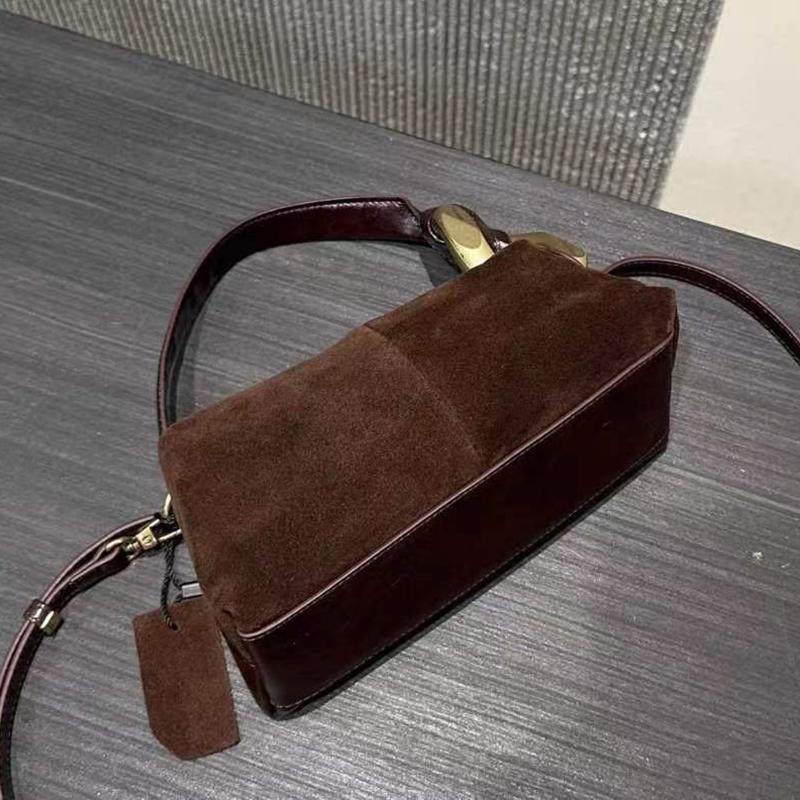 Yogodlns Geantă de umăr la modă pentru femei Piele de căprioară sintetică Genți de mână de damă Geantă hobo mică Genți messenger crossbody pentru doamne