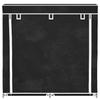 Fabric Shoe Cabinet with Cover 115 X 28 X 110 Cm Black