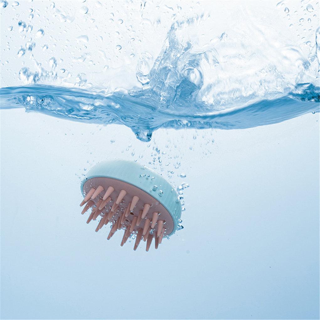 Silicone Shampoo Brush Hair Scalp Massager Portable Shower Scrubbing Brush for Exfoliating