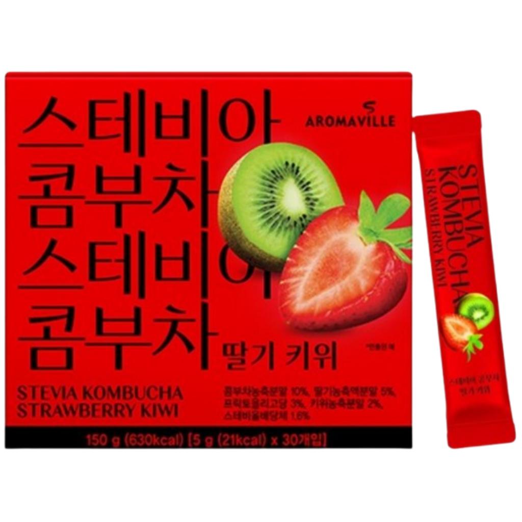 

[Аромавилль] Стевия Чайный гриб 150г(5гX30EA) Strawberry & Kiwi(30EA)