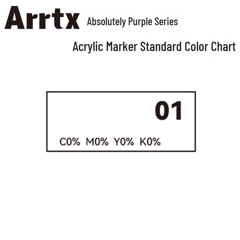 Arrtx Ataishi Akrylový marker s měkkým hrotem, Jeden kus, Absolutní fialová, Styl A/B, 30 barev, Voděodolný, Rychleschnoucí, Krycí.