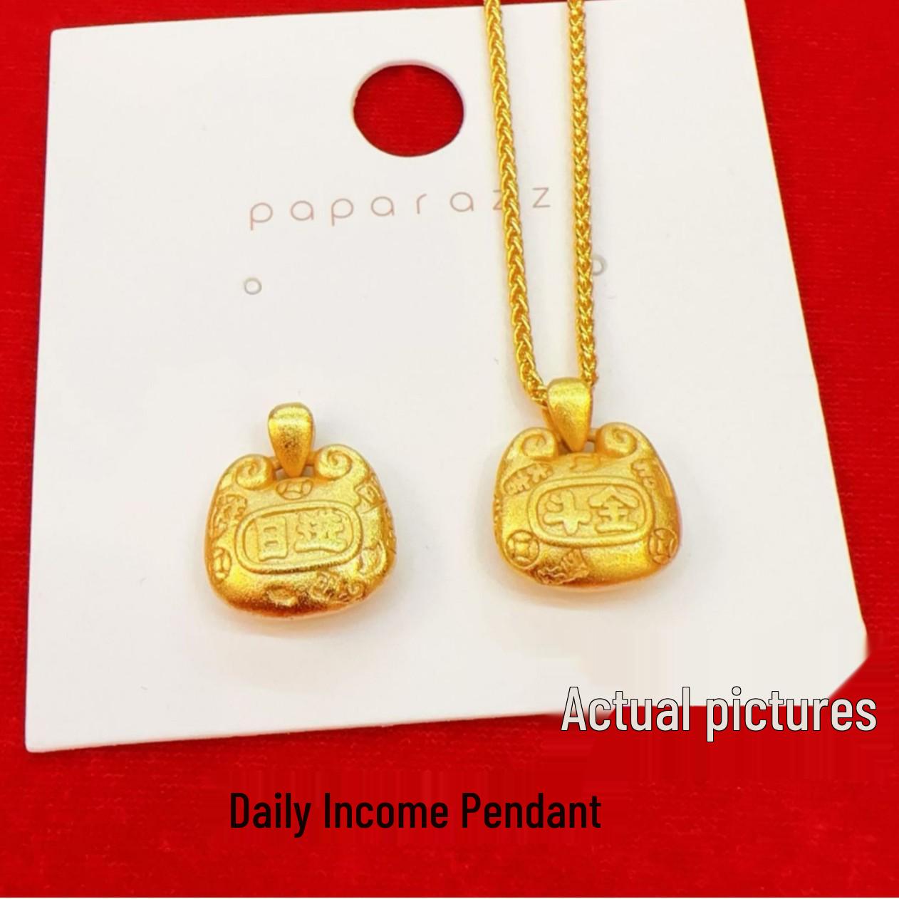 Вьетнамская золотая сумка удачи, подвеска-ожерелье с слитком и благоприятными словами