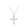 Elegant European and American Style Pink Cross Pendant: High-End, Trendy, and Versatile Women’s Accessory