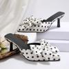 Women Pointed Toe High Heels Shoes Sexy Sandals Summer Fashion Slippers  Elegant Dress Slingback Shoes Walking Slides Woman