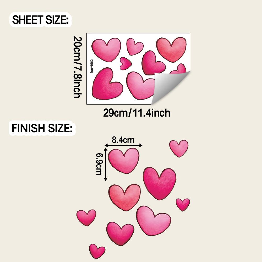 

Раскрашенное сердце Комбинация Спальня Ванная Комната Украшение и Благоустройство Наклейки на Стену