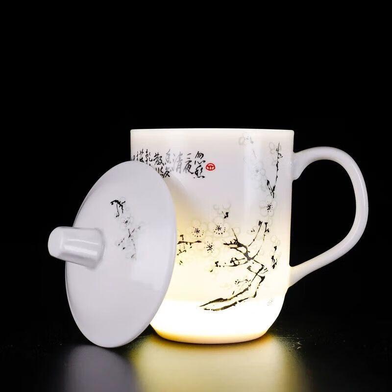 Glazed Ceramic Office Mug with Lid