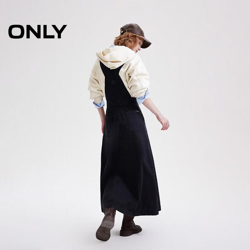 ONLY 2025 Spring Retro A-Line Adjustable Strap Denim Dress