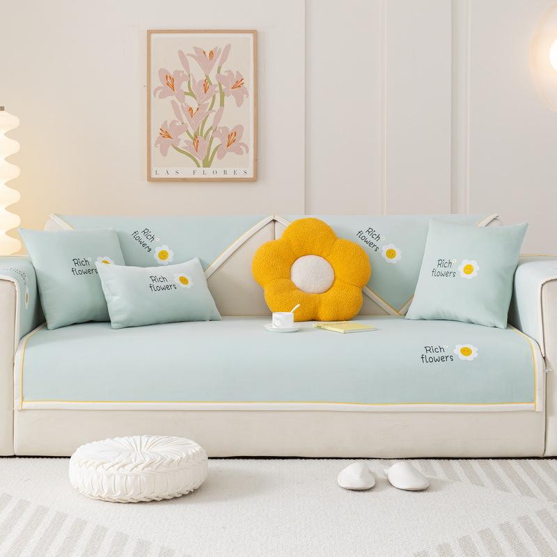Small Fresh Chenille Sofa Cushion  New Four-Season Universal Seat Cushion Blanket Non-Slip Sofa Cover Cover Cloth Towel