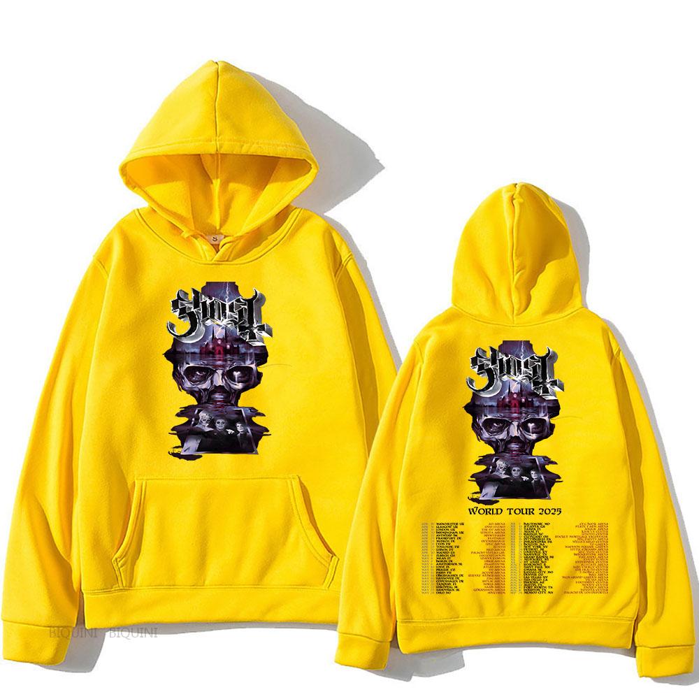 

Ghost Band World Tour 2025 З капюшоном Графічний друк Гранж Вінтажний світшот з довгим рукавом Флісовий одяг Модна толстовка XXXL