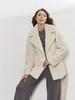 High-end small temperament loose thickened suit jacket women's imitation mink velvet medium and long wind-resistant fur coat