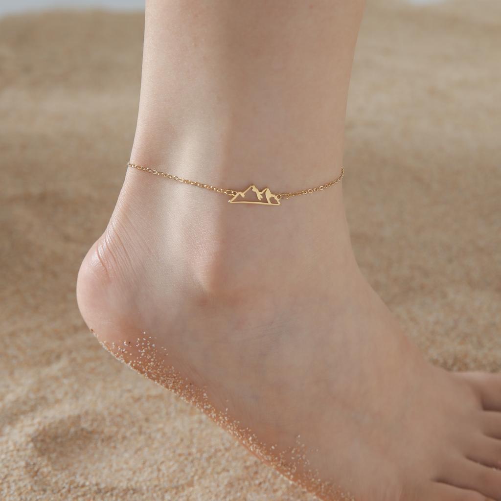 Lemegeton Lovely Walking Cat Aircraft Charms Anklet Foot Bracelet for Women  Animal Kitten Chain Stainless Steel Jewelry Gift