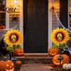 Solar Garden Lights Outdoor Waterproof Stake Light, Gothic Skull And Sunflower Statue Lamp, Halloween Decor LED Landscape for Patio Lawn Yard Pathway