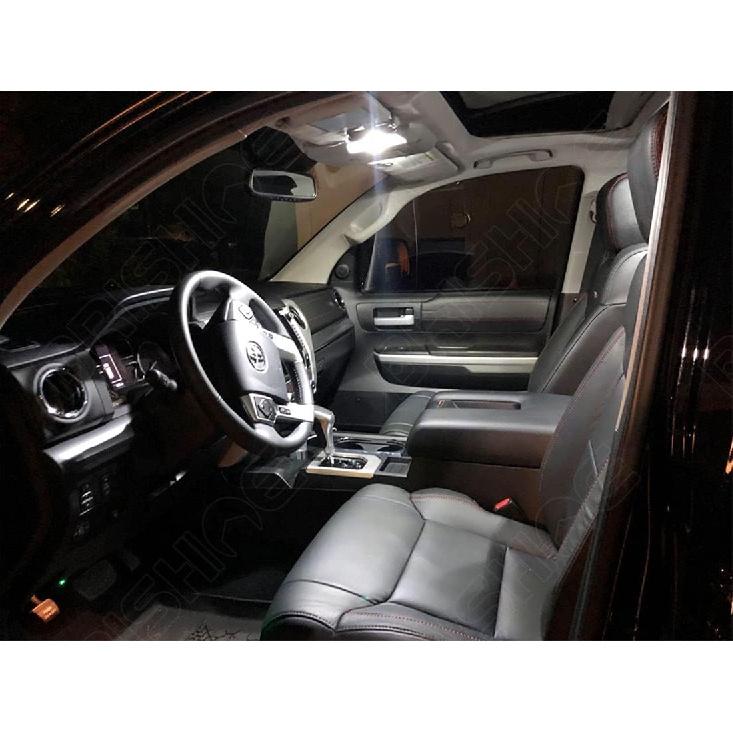 White LED Interior Light Kit for Toyota Tundra 2014 2015 2016 2017 2018 Super Bright 6000K Interior LED Bulbs Package + Cargo Lights + License