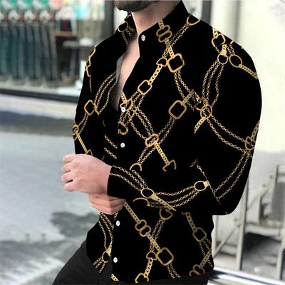 Top da uomo Camicia con bavero Casual Comoda Moda Serale Tendenza Stile Classico Retrò Primavera Estate