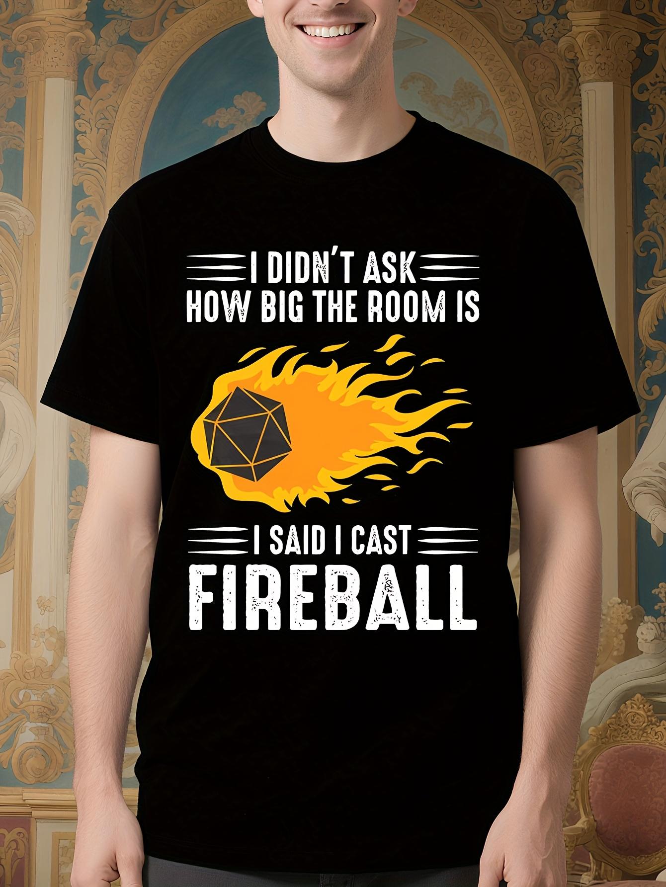 D20 Dice and Dragon Graphic Tshirt - I Didn t Ask How Big... S