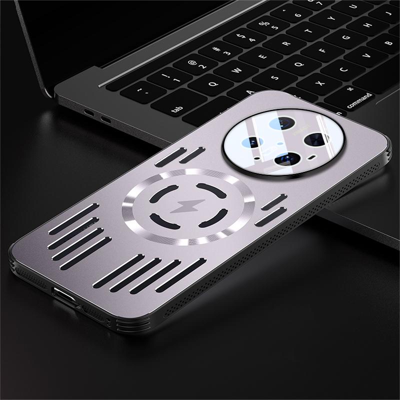 

Жесткий металлический чехол для отвода тепла с магнитной беспроводной зарядкой для Huawei Mate 70 60 50 40 Pro Крутой защитный чехол на заднюю панель Mate 70