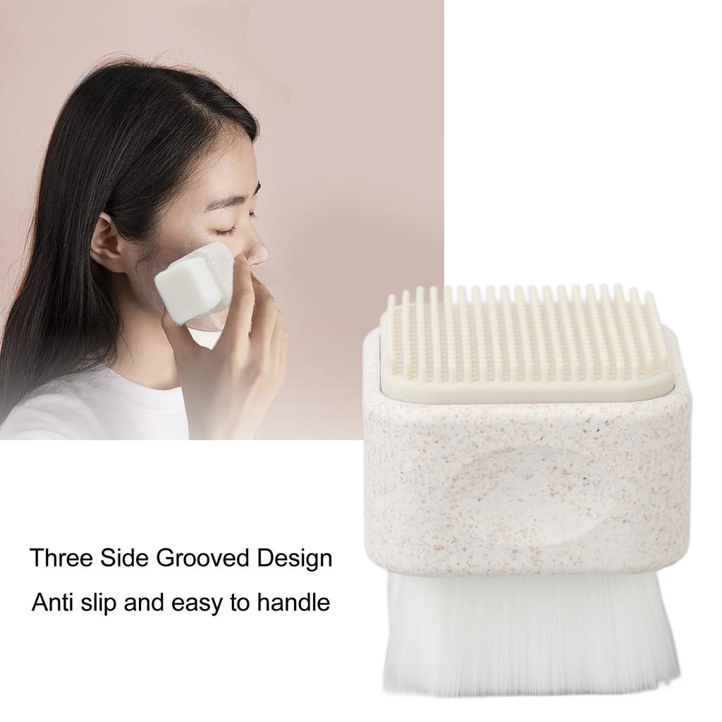 Face Cleanser Brush Face Scrubber Double Sided Cleaning Skin Massage Exfoliation Portable Silicone Facial Cleansing Brush