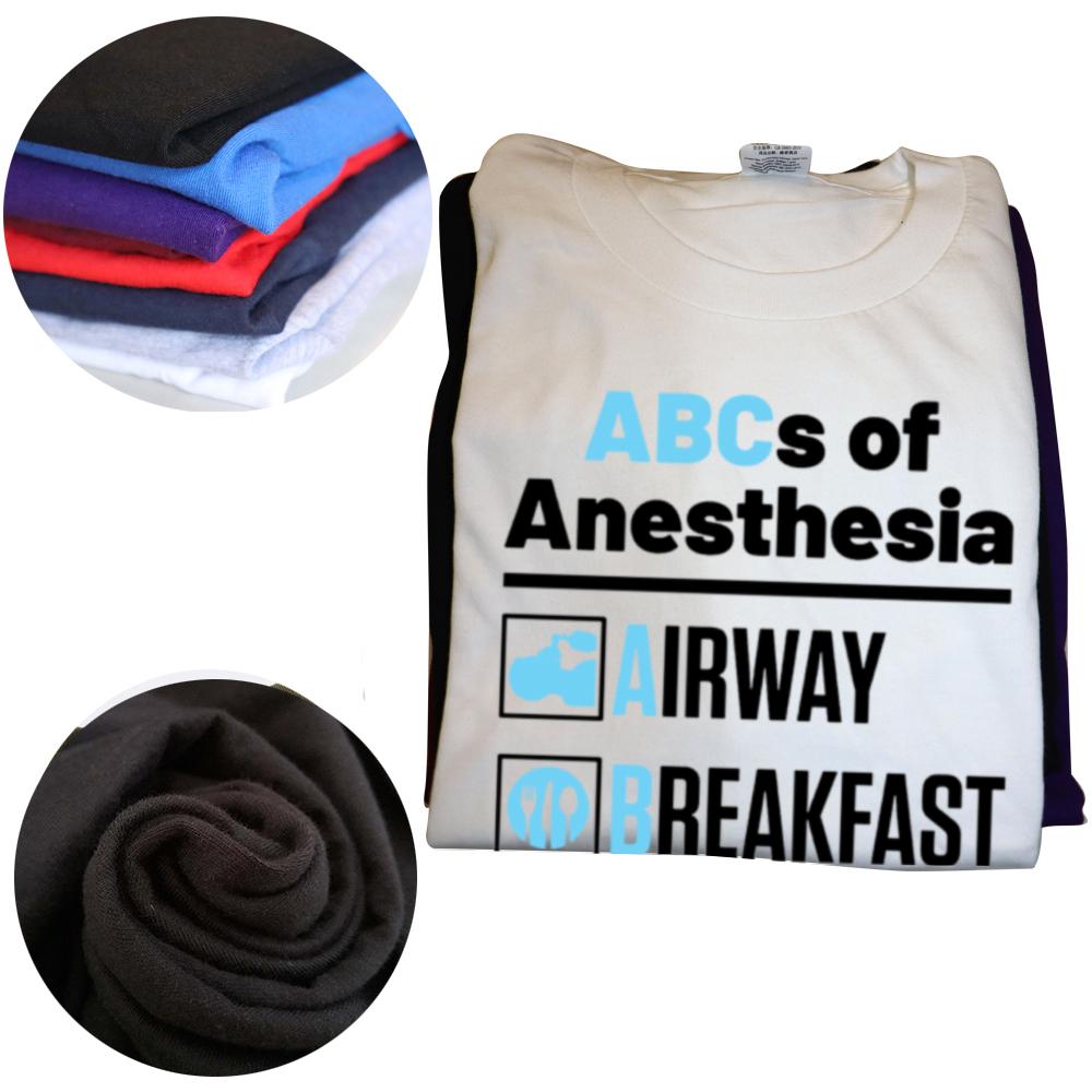 Anestezist Anestezie Doctor Asistentă Amuzant ABC-urile Anesteziei Tricou Esențial Bumbac Retro Vintage Mânecă Scurtă