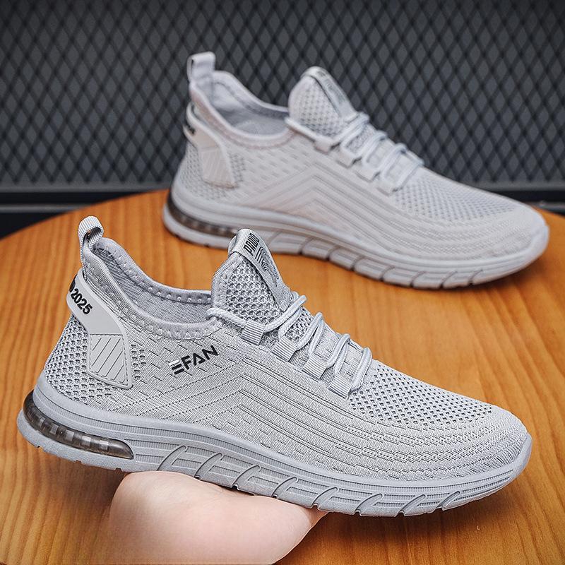 Herren Flyknit Sportschuhe, Mesh Laufschuhe, Reise Einzelschuhe