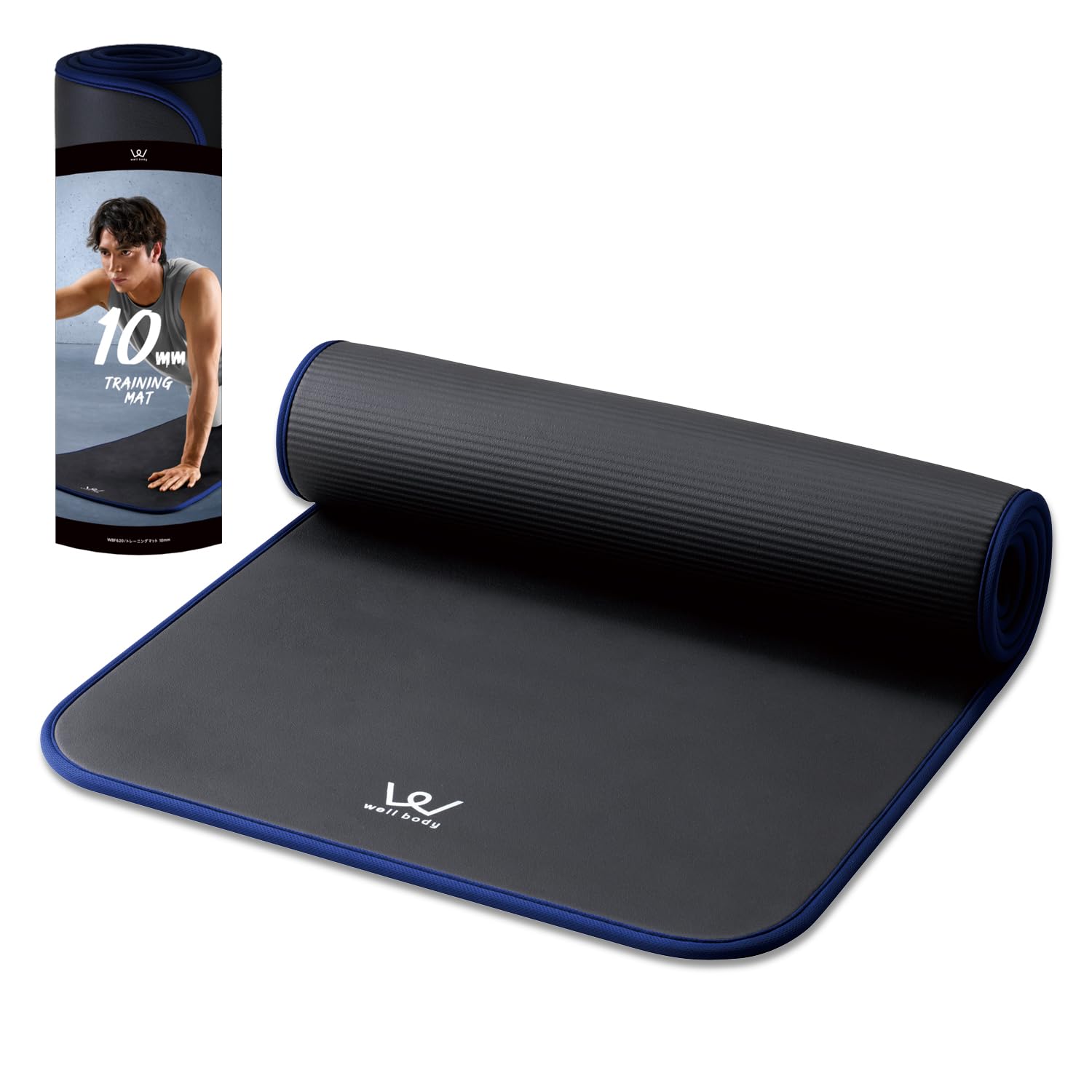 

ALINCO Training 10mm with Fixed NBR Material with for Strength Abdominal Metabolism Health and Home Black Mat, Thick, Bands, Piping, Training,