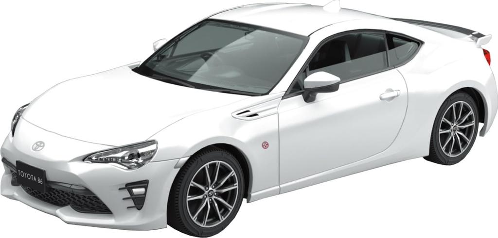 Aoshima Bunka Kyozai Scale Rakupla Snap Kit Toyota 86 Crystal White Pearl Plastic Model Kit 1/32 No.08-CW Pre-Colored (Automobile)