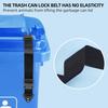 2 Pcs Trash Can Locks, Black Polyester Bin Lid Locks with Stainless Steel Spikes, Universal Fit, Easy Single Hand Release