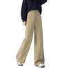 Zhengzhou Women's Curved Blade Wide-Leg Pants - Loose, Versatile Spring Fashion Pear Shape Trousers.