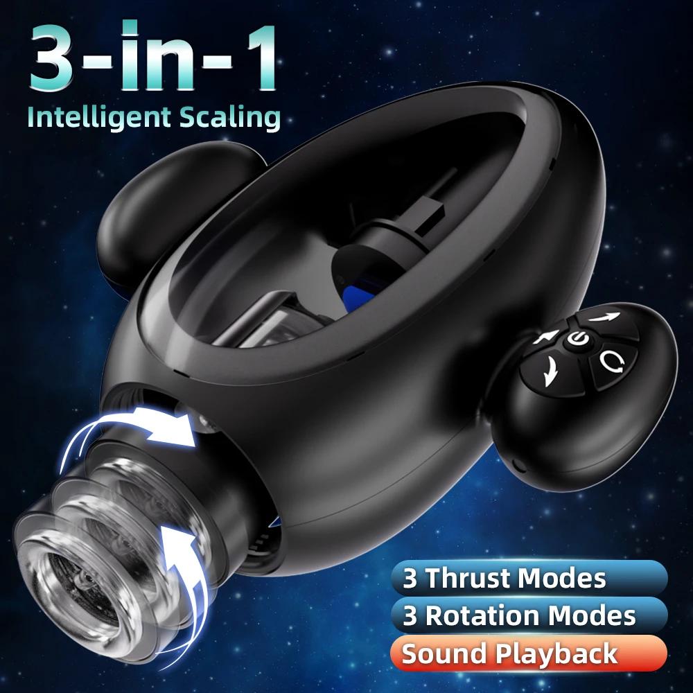 Male Masturbator Sex Toys Automatic Thrusting Rotating Male Masturbation Cup with Handle Penis Pump Pocket Pussy for Adult Men