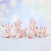 Kawaii Resin Pink Deer Ornament Mini Deer Birthday Cake Decor Baby Deer Doll Sculpture  Bedroom