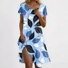 Women's Casual Short Sleeved Dress With Floral Print And Pocket Design And Pocket Design