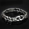 Punk Silver Color Bracelet - Stainless Steel Jewelry for Men, Hypoallergenic Gift & Party Bangles Chain Accessories