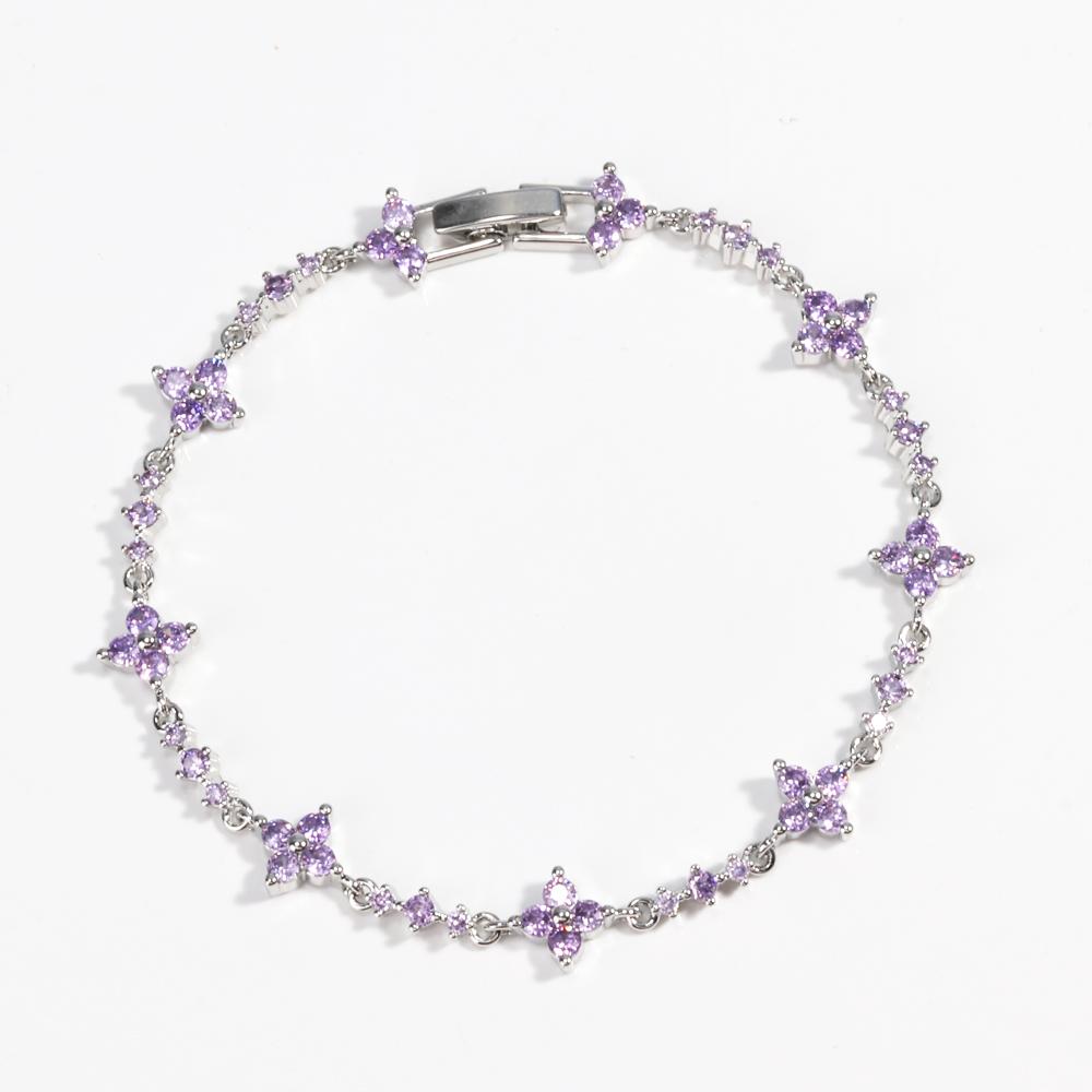Nuovo Bracciale alla Moda Y2K Raffinato Rosa Dolce Zircone Fiocco Cuore d'Amore Catena per Donne Ragazze Festa Regalo di Compleanno Gioielli