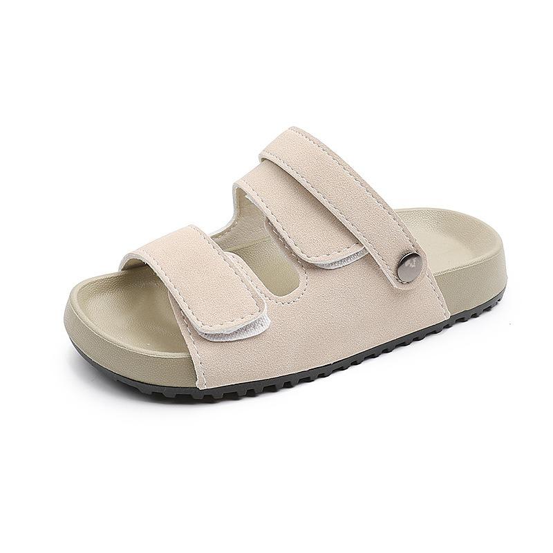 Boys' Summer Sandals / Children's Suede Leather Open-Toe Beach Shoes / Adjustable Casual Fashion Sandals