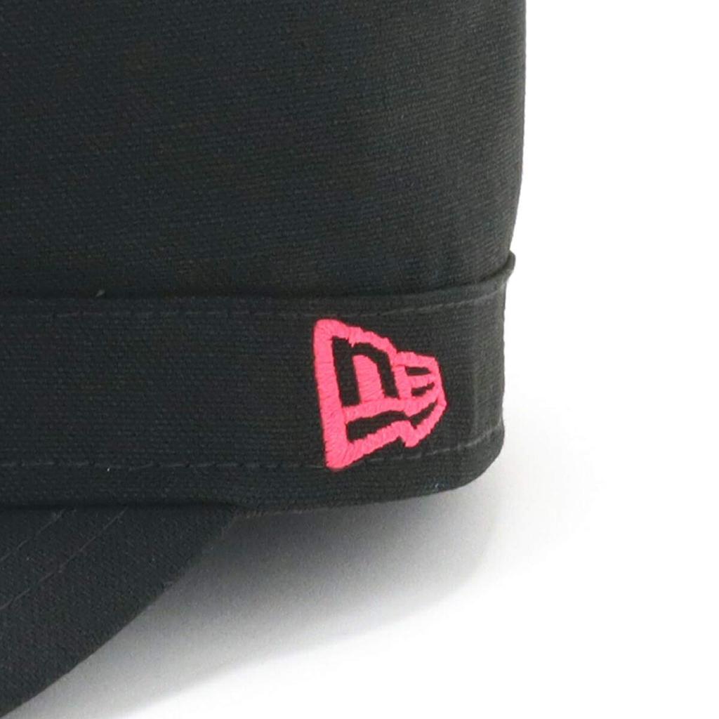 [New Era] Military Work Cap Hat Black/Strawberry 7 WM-01 DUCK BLK/STR 23J