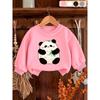European Sizes Cute Print Pattern Easy Sweet Baby Kid Spring Lightweight Round Neck Sweatshirt