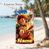 Tanjiro Custom Name Printed Beach Towel Personalized Soft Towel For Swimming Beach Travel