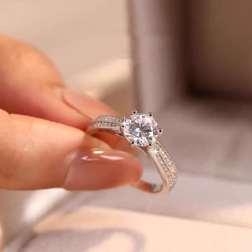 Luxury Adjustable Diamond Couple Wedding Ring - Elegant, Simple, Fashionable