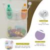 Baby Shower Bath Toys White Baby Kids Toy Storage Mesh With Strong Suction Cups Toy Bag Net Bathroom Organizer For Kids Toddlers