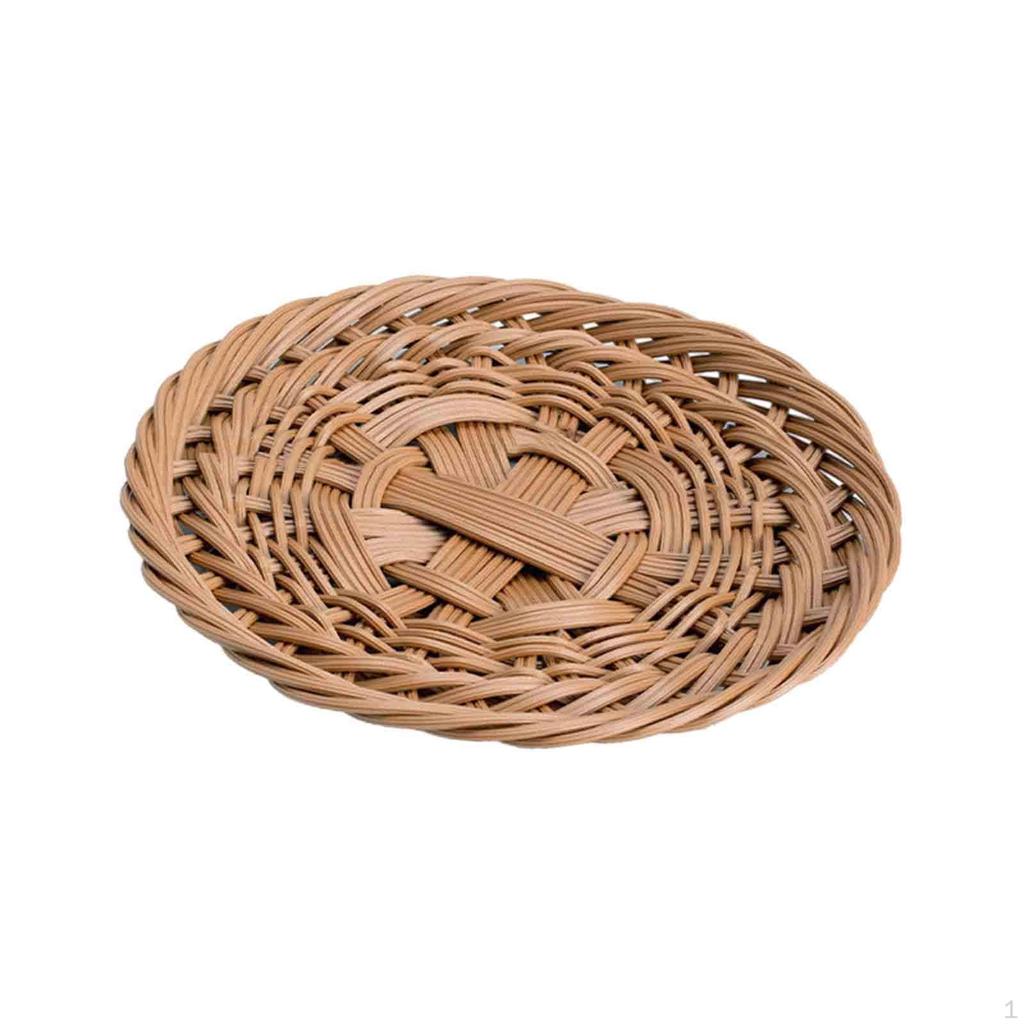 Handcrafted Wicker Bread Tray - Elegant Kitchen Storage Solution