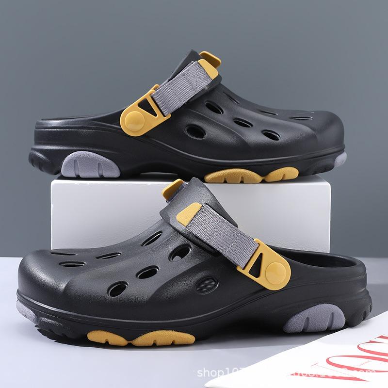 Summer new couple hole shoes simple versatile non-slip thick-soled wear-resistant beach cool slippers available