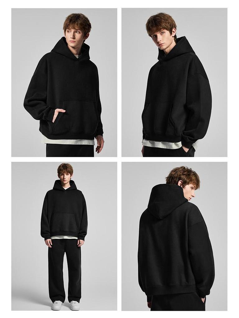 Men's High-End Hoodie: 2025 New Style, Velvet Thickened, Trendy Autumn/Winter Sweatshirt